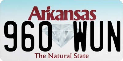 AR license plate 960WUN