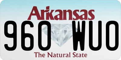 AR license plate 960WUO