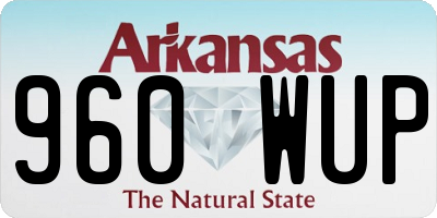 AR license plate 960WUP