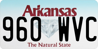 AR license plate 960WVC