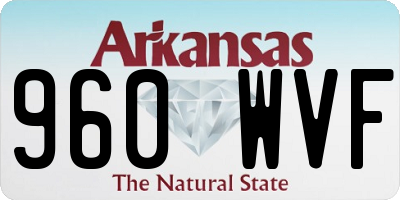 AR license plate 960WVF