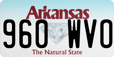 AR license plate 960WVO
