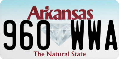 AR license plate 960WWA