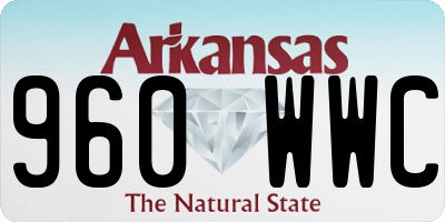 AR license plate 960WWC