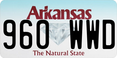 AR license plate 960WWD