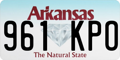 AR license plate 961KPO