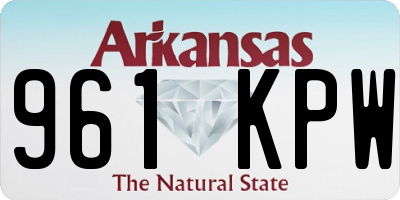 AR license plate 961KPW