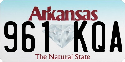 AR license plate 961KQA