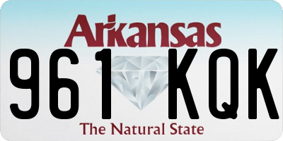 AR license plate 961KQK