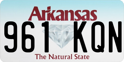 AR license plate 961KQN