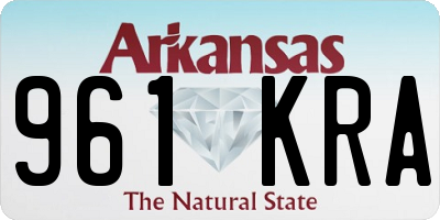 AR license plate 961KRA