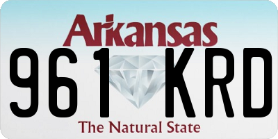 AR license plate 961KRD