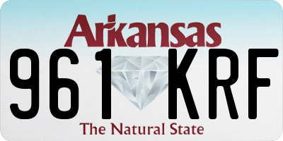 AR license plate 961KRF