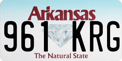 AR license plate 961KRG