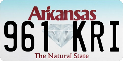 AR license plate 961KRI