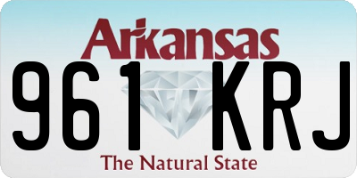 AR license plate 961KRJ