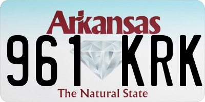 AR license plate 961KRK