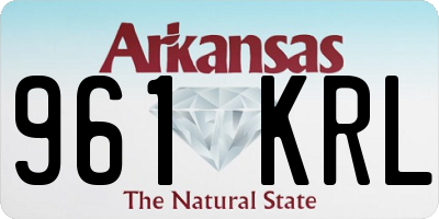 AR license plate 961KRL