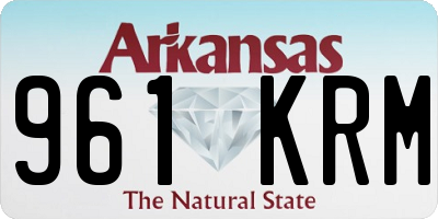 AR license plate 961KRM