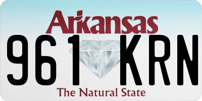 AR license plate 961KRN