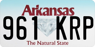 AR license plate 961KRP