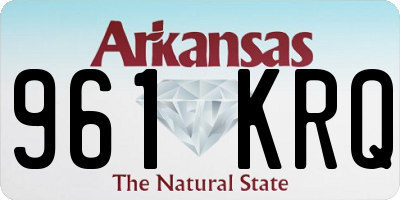 AR license plate 961KRQ