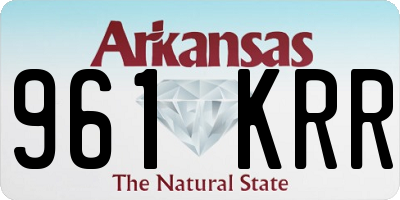 AR license plate 961KRR