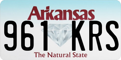 AR license plate 961KRS