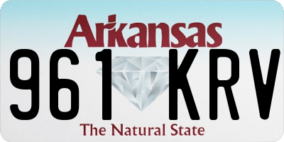 AR license plate 961KRV