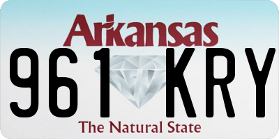AR license plate 961KRY
