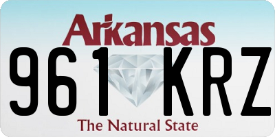 AR license plate 961KRZ