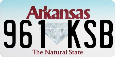 AR license plate 961KSB