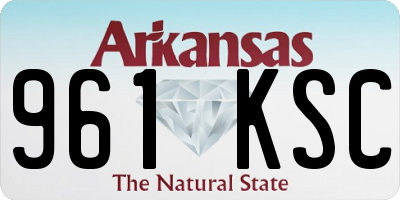 AR license plate 961KSC