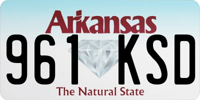 AR license plate 961KSD