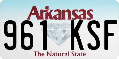 AR license plate 961KSF
