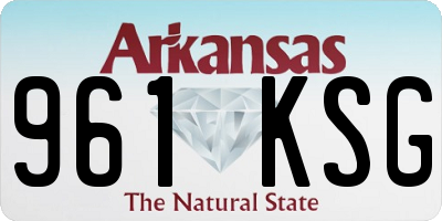 AR license plate 961KSG