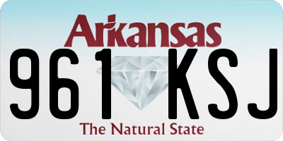 AR license plate 961KSJ