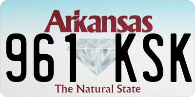 AR license plate 961KSK