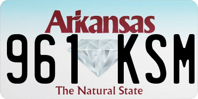 AR license plate 961KSM
