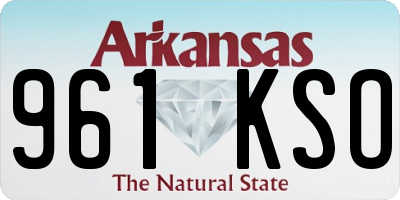 AR license plate 961KSO