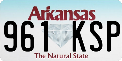 AR license plate 961KSP