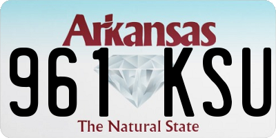 AR license plate 961KSU