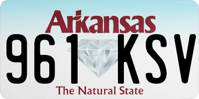 AR license plate 961KSV