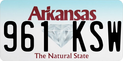 AR license plate 961KSW