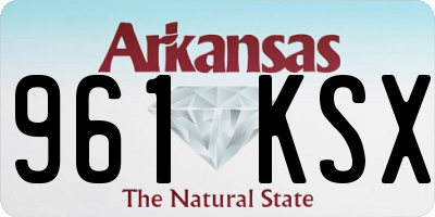 AR license plate 961KSX