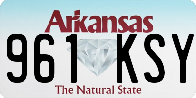 AR license plate 961KSY