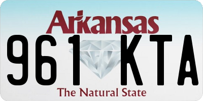 AR license plate 961KTA