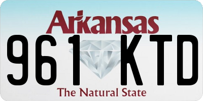 AR license plate 961KTD