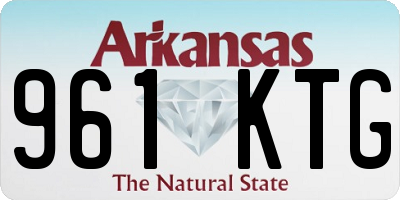 AR license plate 961KTG