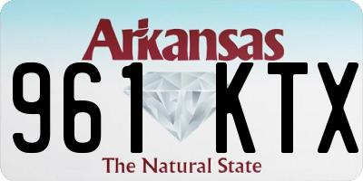AR license plate 961KTX